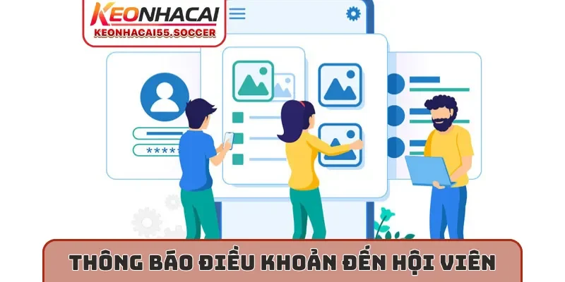 Thông báo điều khoản đến hội viên